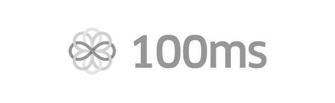 100ms logo in grey
