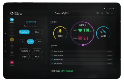 Tablet with relay repsonse dashboard