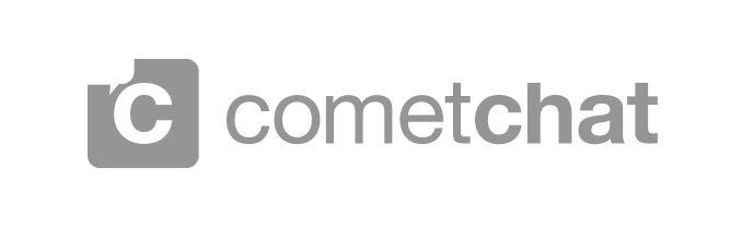 Cometchat logo in grey
